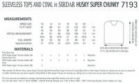 Knitting Pattern - Sirdar 7193 - Husky Super Chunky - Sleeveless Tops and Cowl